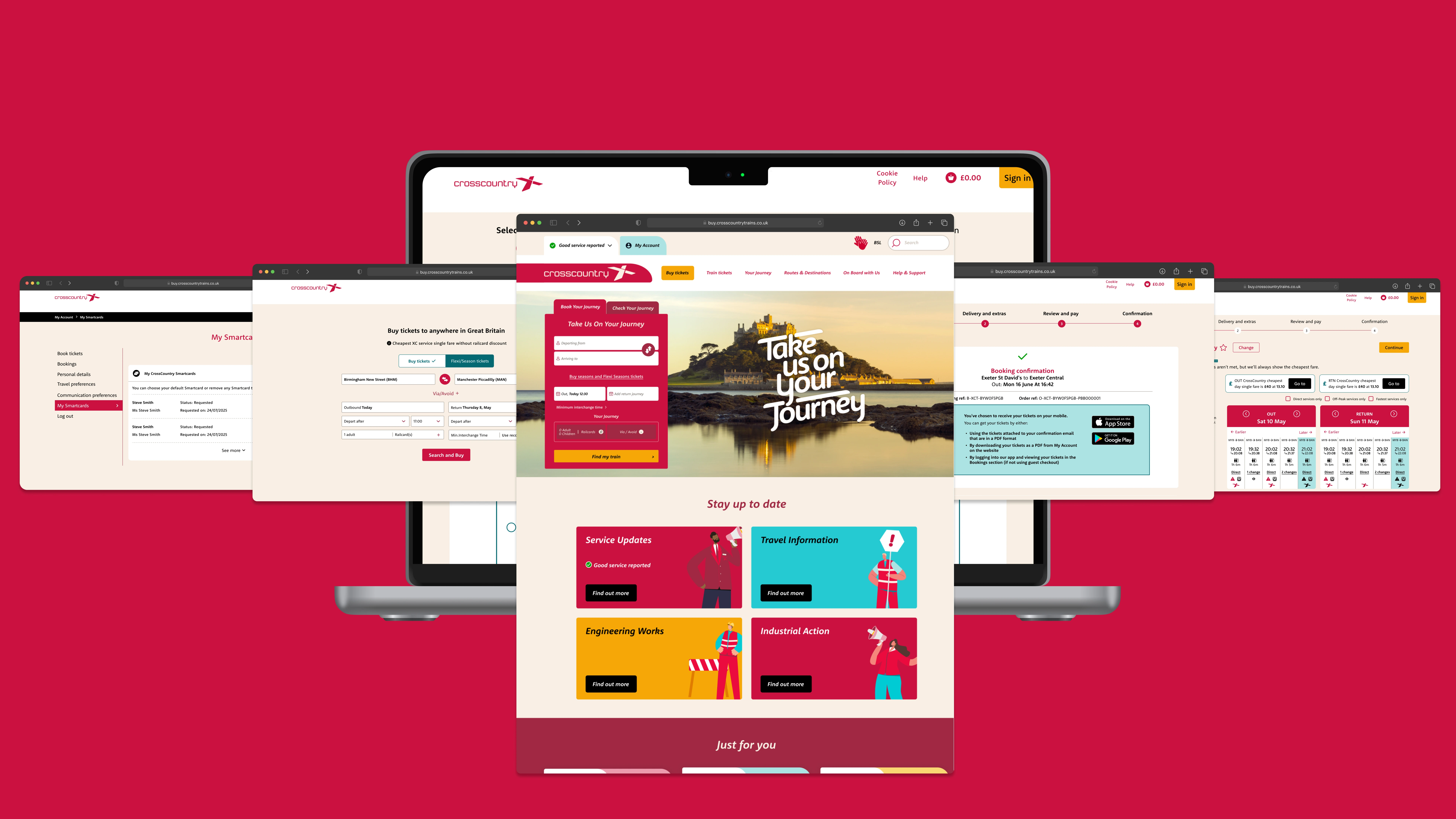 Landing Page of CrossCountry